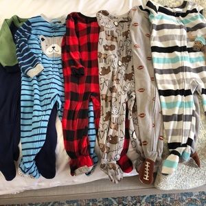 6 fleece footie pajamas | 2T